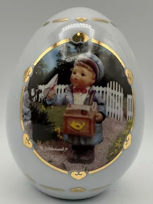 M J Hummel Porcelain Egg Collection The Postman Danbury Mint 1993 • $20.37