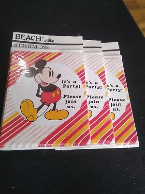 Beach Invitations~3 (8packs) Mickey Mouse Party Invitations • $9.99