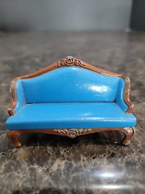 Vintage Mattel LITTLES Dollhouse Metal Couch  Sofa Antique Style Metal 1:6 • $9.75