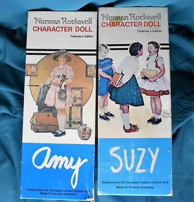 $35 • Buy Vintage Norman Rockwell Porcelain Doll Lot Handcrafted Rumbleseat Press Amy Suzy