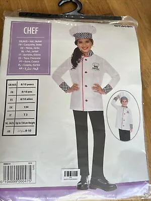 Child 8/10 Yrs Chef Fancy Dress Costume Cook Outfit Role Play Uniform Boys Girls • £11.99