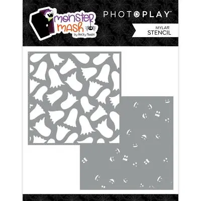 PhotoPlay 'MONSTER MASH' 6x6  2pc Stencil/Template MMA2905 • £10.50