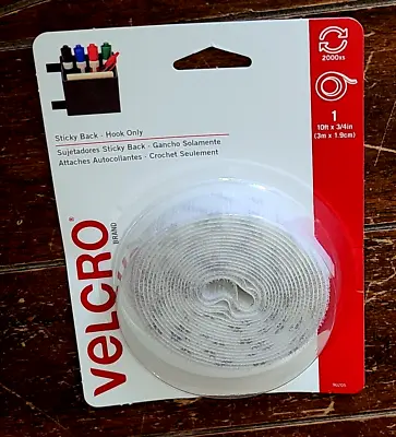 Velcro Sticky Back - Hook Only (10ft X 3/4 In Roll) #90205 • $15.15