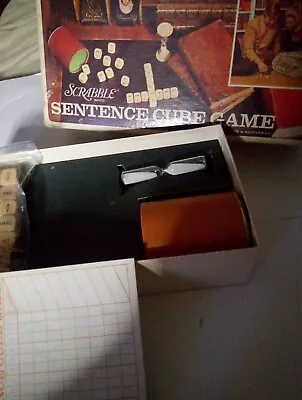 Vintage 70s SCRABBLE Sentence Cube Game In Original Box Complete W Instructions  • $15.99