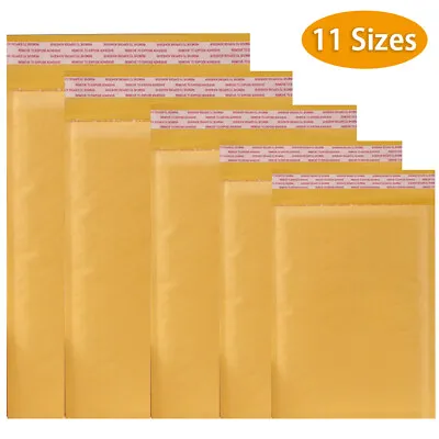 50/100Packs 11 Sizes Padded Envelopes Kraft Bubble Mailers Shipping Mailing Bags • $5.96