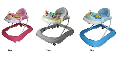 Baby Walker With Music & Lights  Pink Blue  Grey  ***** • £44.99