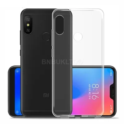 For Xiaomi Mi A2 Lite Case Clear Slim Gel Cover & Glass Screen Protector • $9.77