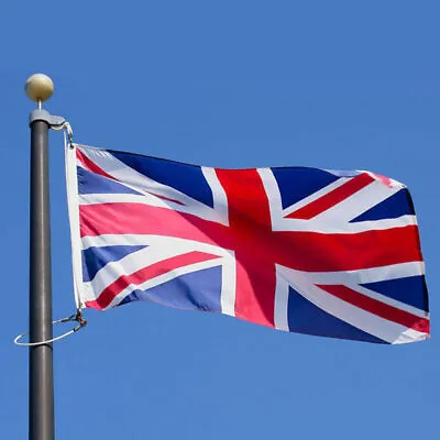 5X3FT Union Jack Large Flag Brass Eyelets Double Stitch Edge UK Great Britain • £3.49