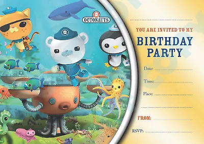 #80 OCTONAUTS Pack Of 10 Kids Children Birthday Party INVITATIONS • £2.99