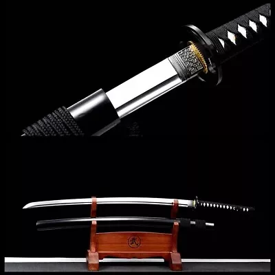 Japanese Katana Samurai Sword High Carbon Steel Full Tang Sharp Battle Ready • $254.73