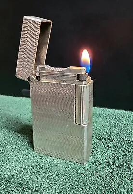 ST DUPONT Lighter Silver Antique Pocket Lighter Collectable Very Nice • $199