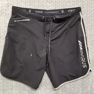 VIRUS AirFlex Performance Training Shorts Men's Size 40 Black Gym Workout Sport  • $9.40