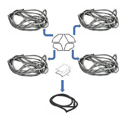 For Mercedes W111 Door + Trunk Rubber Weatherstrip Gasket Seal Set 5 Pieces • $170.91