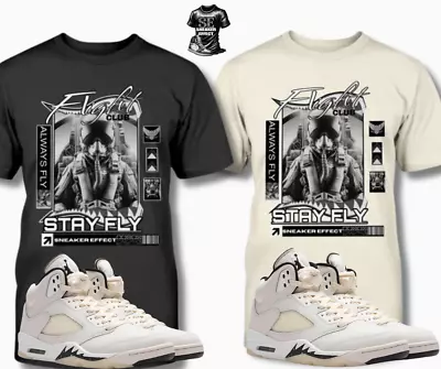 Sneaker Effect Tee Shirt To Match Air Jordan 5 Retro Se - Sail Sneakers • $29.99