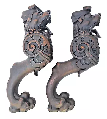 2 Oak Lion / Dragon / Griffin Legs Horner Era Parts Architectural Salvage • $805.50