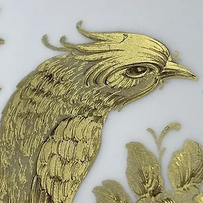 Vintage AK Kaiser West Germany “Melodie” Porcelain Plate Gold Paradise Birds • $36.99