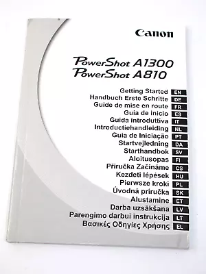 £4.99 • Buy Canon Powershot A810/ A1300 Digital Compact Instruction Book