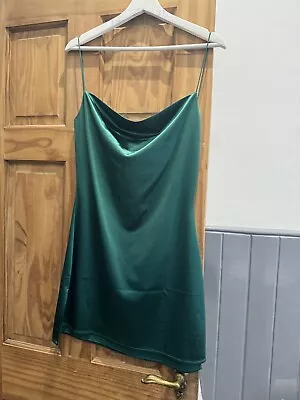ZAFUL Dress. Emerald Green UK 12 Stretchy Slip Mini Dress • £4.99