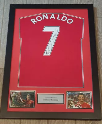 Cristiano Ronaldo Signed Framed Adidas Manchester United Soccer Jersey MM UK LOA • $999