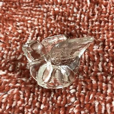 Vintage Small Glass Bird Mini Taper Candle Holder With Candle • $18.18