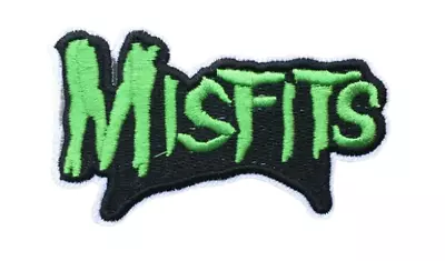 MISFITS - PUNK ROCK BAND LOGO - GREEN/BLACK - 3  Embroidered Iron On Patch • $3.95