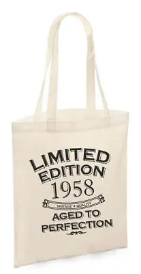 £7.49 • Buy 65th Birthday Gifts Present Year 1958 Shopping Shopper Keepsake Womens Tote Bag