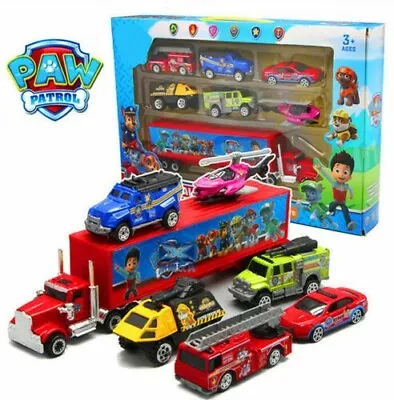 7 Paw Patrol Model Trailer Truck Car Vehicle Metal Diecast Kids Playset Toy Gift • $24.95