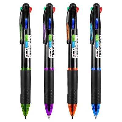 4 Pack Multicolor Ballpoint Pens 4-in-1 0.7mm Colored Retractable Ballpoint G... • $8.63