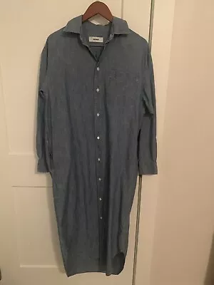 Buck Mason Tulare Chambray Long Cotton Dress Size Medium Women’s • $69.99