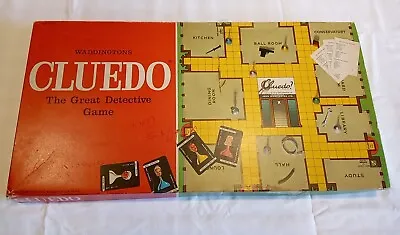 Vintage Waddingtons Cluedo The Great Detective Board Game 1972. Complete  • £10.99