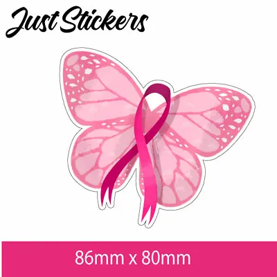 Butterfly With Cancer Awareness Ribbon  Stickers  Car Sticker  Bumper Sticker  • $5.95