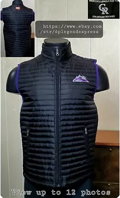 MLB Colorado Rockies Baseball Quilted Mini Puffer Vest Jacket SM *Kings Soopers* • $19.99