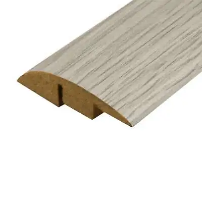 Laminate Floor MDF Ramp Reducer Profile Door Bar Threshold Strip LIGHT GREY OAK • £1.99
