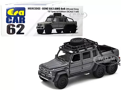 MERCEDES BENZ G63 AMG 6x6 PICKUP OFFROAD GRAY 1/64 DIECAST ERA CAR MB216X6RF62 • $13.99