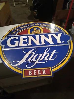 Vintage Genesee Light Beer Sign 21  Man Cave Bar Genny Valley Metal Liquor  • $50