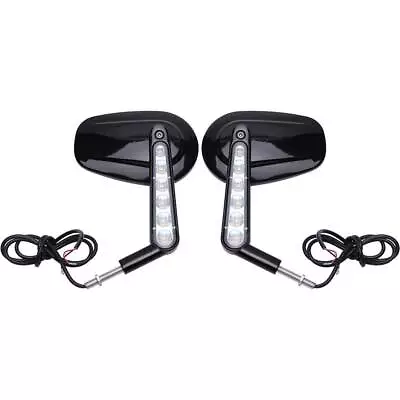 $79.20 • Buy Black Motorcycle LED Turn Signals Mirrors For Harley Davidson V-Rod Muscle VRSCF