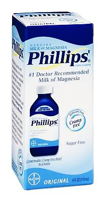 Philips' Milk Of Magnesia Saline Laxative Original Sugar Free 4 Oz • $7.47