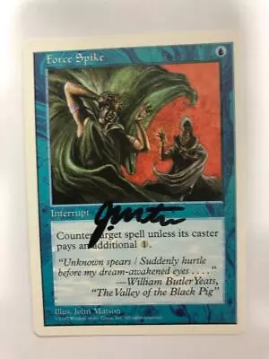 Mtg Artist Proof 5th Edition Force Spike Signed By John Matson Blue Instant Card • $14.99