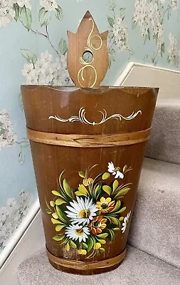 Vintage Umbrella Walking Stick Stand Hand Painted Bavarian Folk Art • £49.99