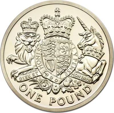 Last Round £1 Coin Royal Arms 2015 5th Portrait Uncirculated Fantastic Condition • £6.99