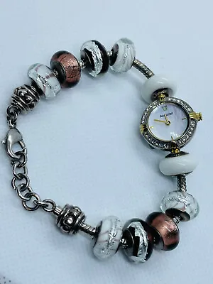 Accurist Charmed Bracelet Ladies Twist Watch Cream In Box • £39.99