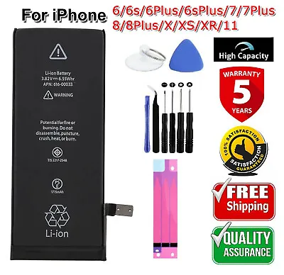 NEW High Capacity OEM Battery Replacement For IPhone 6 6S 7 Plus 8 + X 5s SE • $13.99