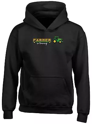 Farmer In Training Kids Hoodie Farm Farming Tractor Lover Boys Girls Gift Top • £13.99