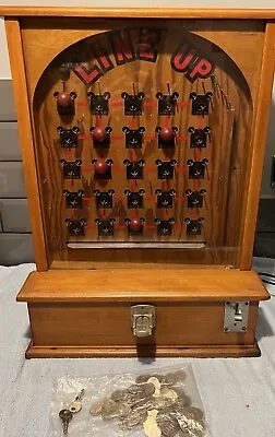 Line Up Pin Ball Machine American 5cent Vintage Arcade Game Machine • £700