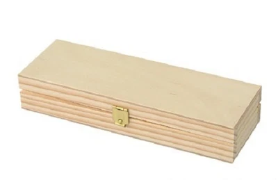 £8.29 • Buy Unpainted Wooden Pencil Case Box Desktop Stationery Organizer Decoupage /P01