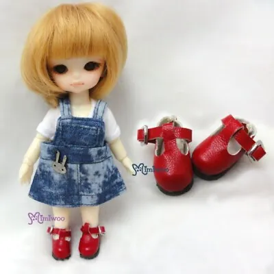 SBB002RED Mimiwoo Middie Blythe Obitsu 11cm Doll 2.2cm Maryjane Mini Shoes RED • $7.95