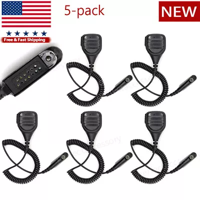 5-Pack Speaker Mic PMMN4021A For Motorola HT750 HT1250 PR860 PRO5050 PRO5150 NEW • $69.98