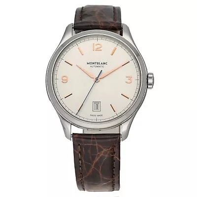 Montblanc 7345 Heritage Steel 38.5 Mm Rose Gold Leather Automatic Men's Watch • $1145