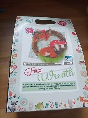 Needle Felting Kit Fox Wreath • £5