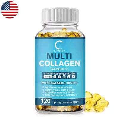 120Pcs Multi Collagen Peptides-Type IIIIIIVX Anti-Aging Collagen Pills • $15.12